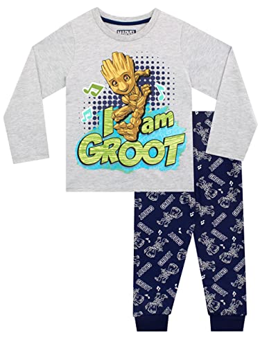 Marvel Jungen Schlafanzug Groot Grau 140 von Marvel