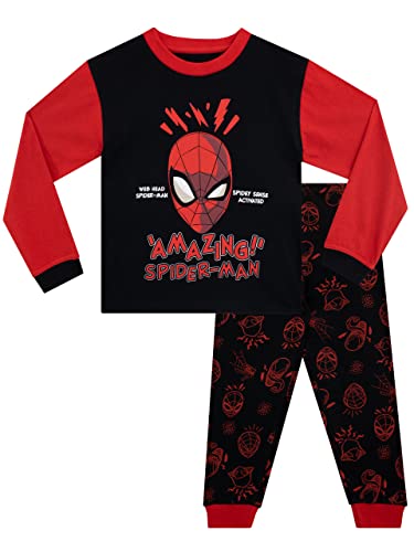 Marvel Jungen Schlafanzug Spider-Man Schwarz 104 von Marvel