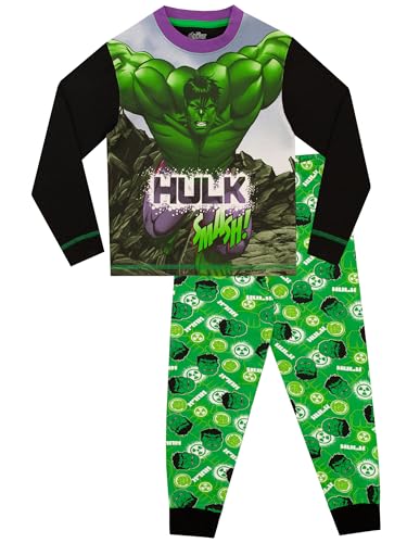 Marvel Jungen Schlafanzug The Incredible Hulk Mehfarbig 122 von Marvel