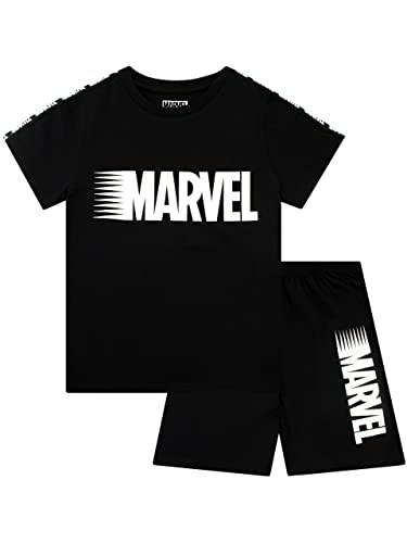 Marvel Jungen Schlafanzug kurz Schwarz 122 von Marvel