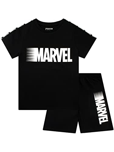 Marvel Jungen Schlafanzug kurz Schwarz 128 von Marvel