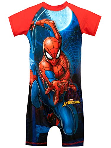 Marvel Jungen Spiderman Badeanzug Rot 110 von Marvel