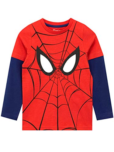 Marvel Jungen Spiderman Langarmshirt Rot 104 von Marvel