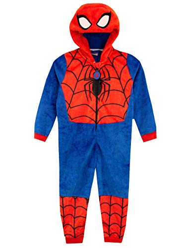 Marvel Jungen Spiderman Schlafoveralls Blau 122 von Marvel