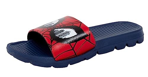 Marvel Jungen Spiderman Sliders Kinder Sandalen Sommer Pool Schuhe Strand Flip Flops, Rot / Marineblau, 25 EU von Marvel