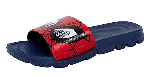 Marvel Jungen Spiderman Sliders Kinder Sandalen Sommer Pool Schuhe Strand Flip Flops, Rot / Marineblau, 26 EU von Marvel