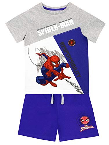 Marvel Jungen Spiderman T-Shirt und Shorts Set Mehrfarbig 104 von Marvel