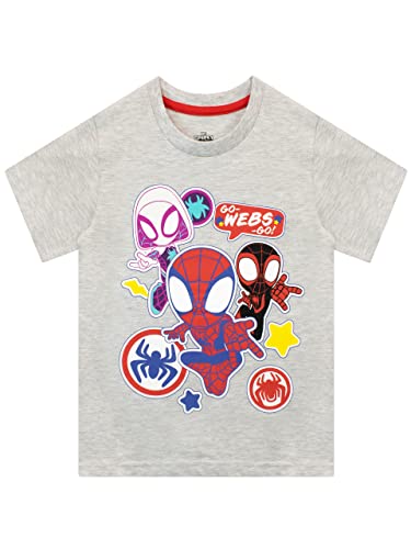 Marvel Jungen T-Shirt Spiderman Grau 122 von Marvel