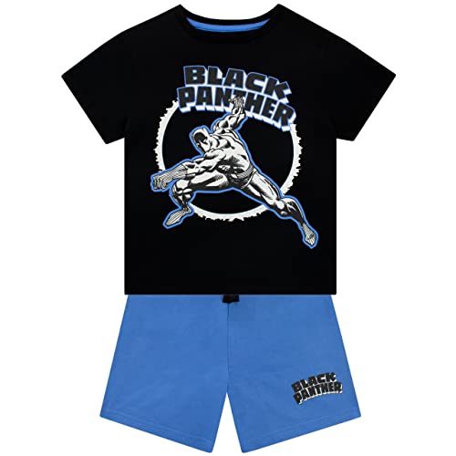 Marvel Jungen T-Shirt und Shorts Set Black Panther Outfit-Set für Kinder Schwarz 116 von Marvel