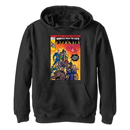 Marvel Jungen The Eternals Halftone Cover Hoodie, Schwarz, S von Marvel