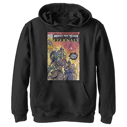 Marvel Jungen Vintage Style Comic Cover Hoodie, Schwarz, XL von Marvel