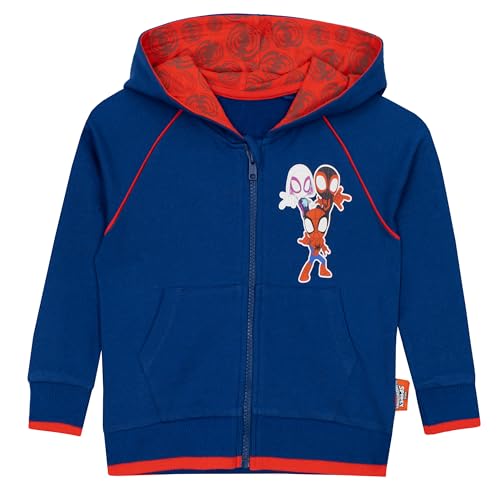 Marvel Kapuzenpullover | Spiderman Hoodie | Spidey und Seine Tollen Freunde Kleidung | Blau | 98 von Marvel