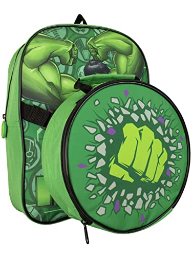 Marvel Kinder Rucksack und Lunchtasche Hulk Grün von Marvel