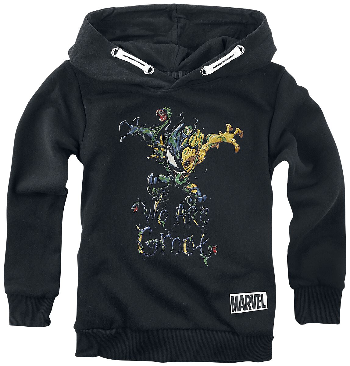 Marvel - Marvel Kapuzenpullover - Kids - Venomized Groot - 140 - Größe 140 - schwarz  - Lizenzierter Fanartikel von Marvel