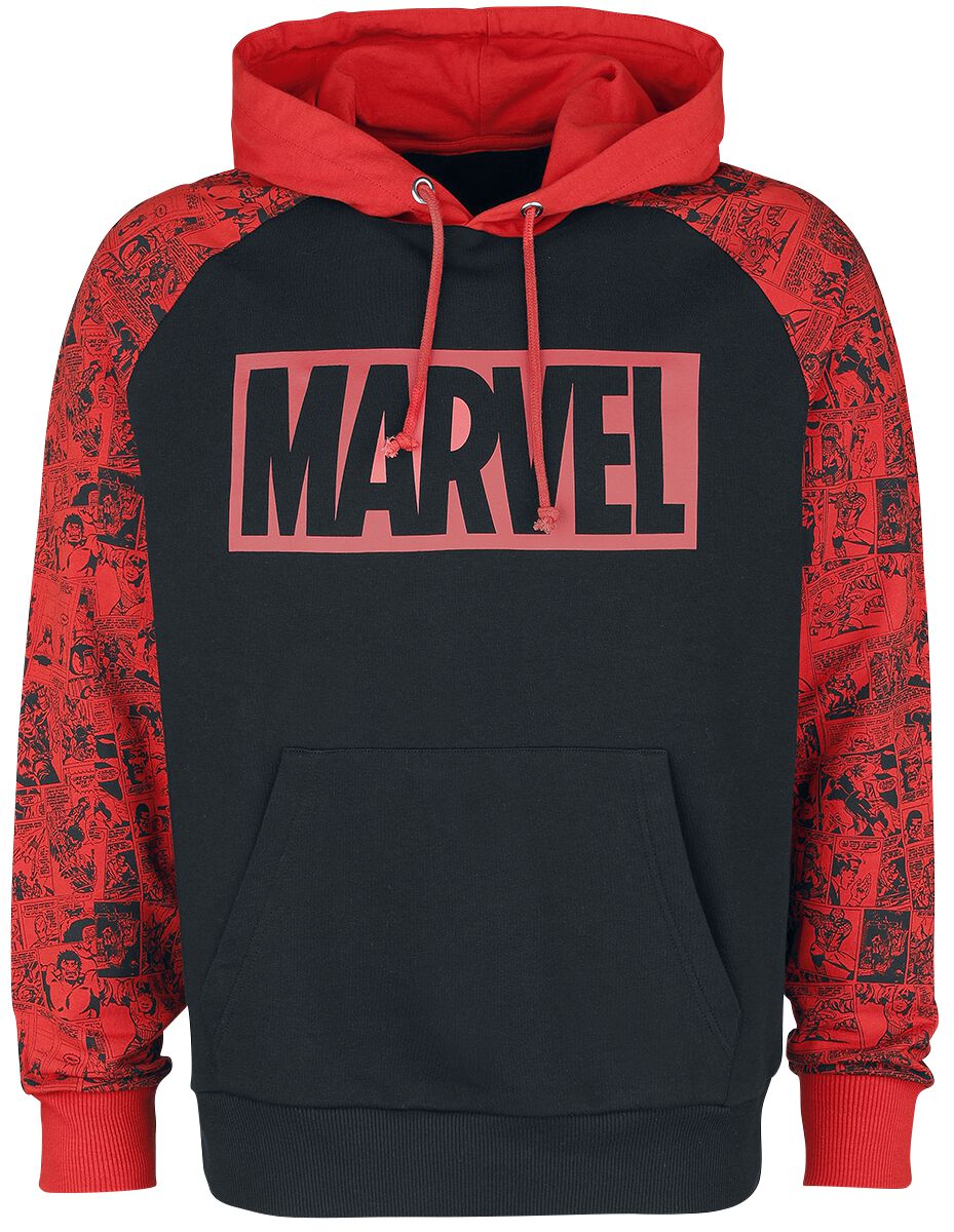 Marvel - Marvel Kapuzenpullover - Logo - S bis M - für Männer - Größe S - multicolor  - Lizenzierter Fanartikel von Marvel