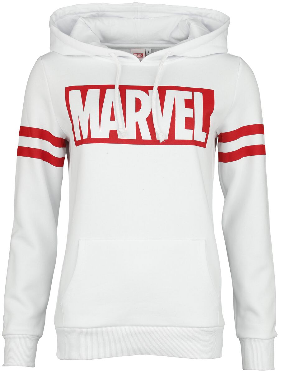 Marvel - Marvel Kapuzenpullover - Logo - L bis XXL - für Damen - Größe L - weiß  - EMP exklusives Merchandise! von Marvel