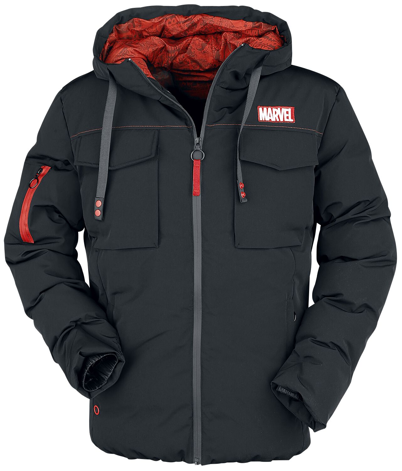 Marvel Marvel Logo Winterjacke schwarz in XL von Marvel