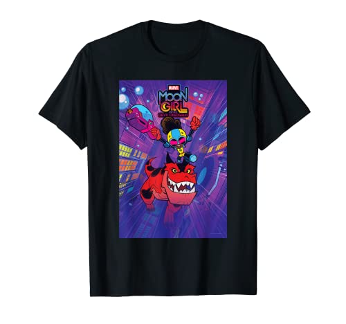 Marvel Moon Girl and Devil Dinosaur Series Poster and Logo T-Shirt von Marvel