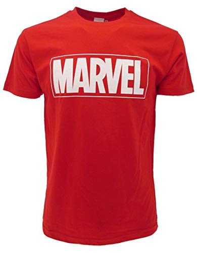 Marvel Original T-Shirt Rot Offizielles Produkt Logo Schriftzug Shirt T-Shirt Comics (XXL) von Marvel