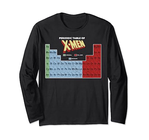 Marvel Periodic Table Of X-Men Elements Colorful Langarmshirt von Marvel