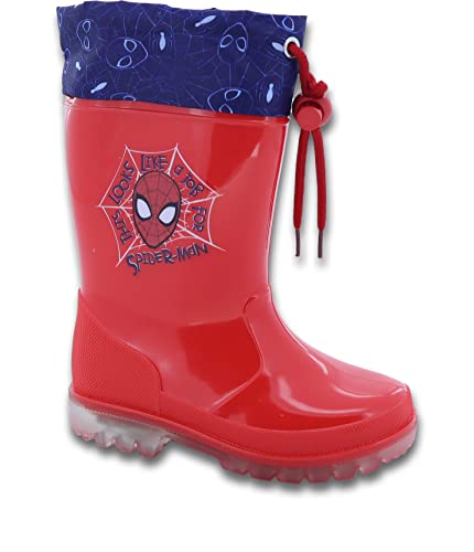 Marvel Regenstiefel mit Leuchten Gummistiefel, rot, 29 EU von Marvel