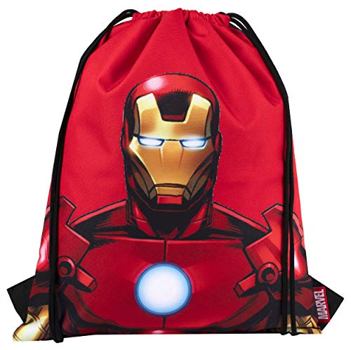 Marvel Sakky Kids Iron Man Tasche mit Kordelzug – Schultasche für Kinder – Offizielles Merchandise-Geschenk für Jungen von Marvel