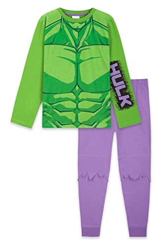 Marvel Schlafanzug Jungen, The Hulk Kinder Schlafanzug, Baumwolle Pyjama Jungen Zweiteilig Set (13-14 Jahre, Mehrfarbig) von Marvel