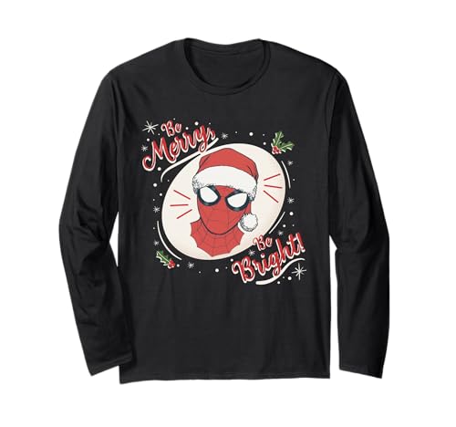 Marvel Spider-Man Christmas Be Merry Be Bright! Holiday Langarmshirt von Marvel