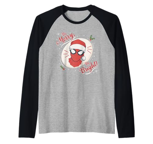 Marvel Spider-Man Christmas Be Merry Be Bright! Holiday Raglan von Marvel