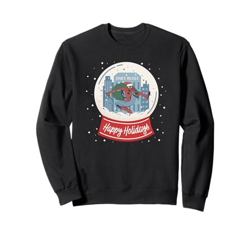 Marvel Spider-Man Christmas Happy Holidays Snow Globe Sweatshirt von Marvel