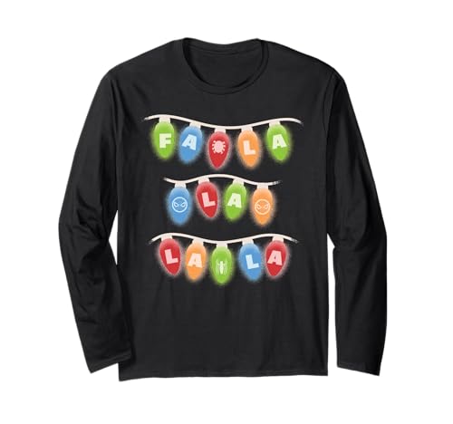 Marvel Spider-Man Christmas Lights FA La La La La Holiday Langarmshirt von Marvel