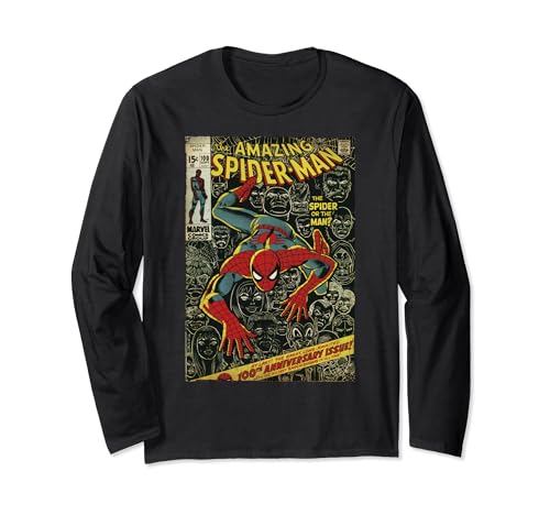 Marvel Spider-Man Comic Book Anniversary Langarmshirt von Marvel