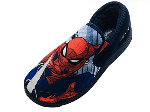 Marvel Spider-Man-Hausschuhe für Jungen, Marineblau, Größe 10 UK, 28 EU von Marvel
