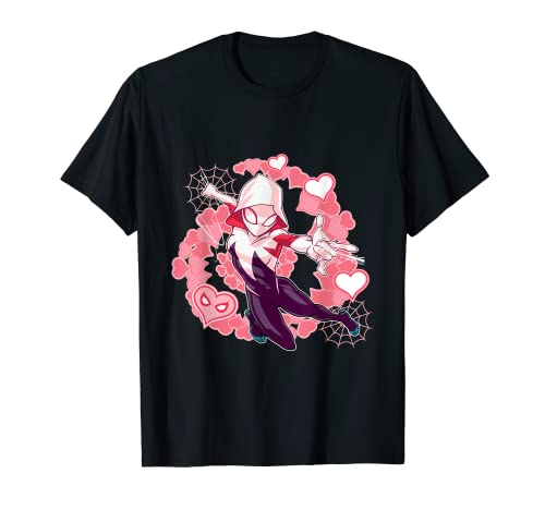 Marvel Spider-Man Into the Spider-Verse Gwen Stacy Hearts T-Shirt von Marvel