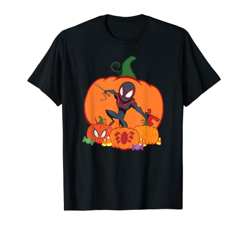 Marvel Spider-Man Miles Morales Halloween with Pumpkins T-Shirt von Marvel