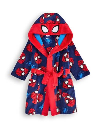 Marvel Spider Man Morgenmantel für Jungen | Kinder Superhelden Pyjama-Bademantel in Blau und Rot | Comics Robe Kleidung Geschenk von Marvel