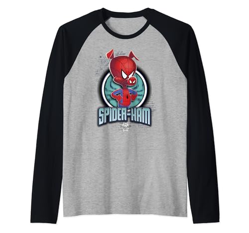 Marvel Spider-Man Spiderverse Spider-Ham Pose Raglan von Marvel