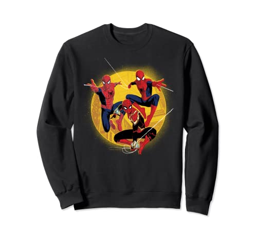 Marvel Spider-Man: No Way Home Spider-Men In Action Sweatshirt von Marvel