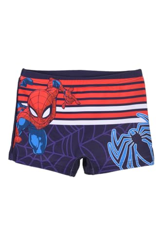 Marvel Spiderman Badeshorts für Jungen, Badeanzug im Spider-Man Design, Badeboxershorts für Jungen, Größe 4 Jahre, Blau von Marvel