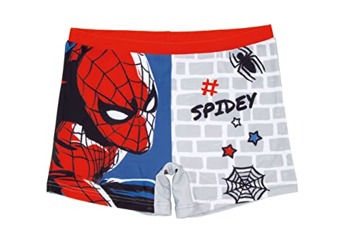 Marvel Spiderman Badeshorts für Jungen, Badehose für Kinder, Jungen Slips, Boxer-Badeanzug, Bermuda Shorts Jungen, Badeshorts, Größe 6 Jahre - Grau von Marvel