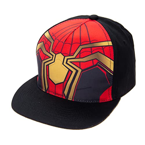 Marvel Spiderman Baseball Cap for Boys, Boys Hat and Fitted Cap, Flatbrim Baseball Spiderman Hat in Red & Marvel Design von Marvel