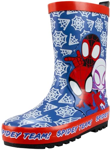 Marvel Spiderman Gummistiefel Jungs | Spidey Und Seine Freunde Gummistiefel Jungen | Regenstiefel Kinder | Blau 24 von Marvel