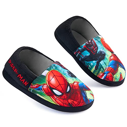 Marvel Spiderman Hausschuhe Kinder Avengers Kinder Hausschuhe (Schwarz Spiderman, numeric_34) von Marvel