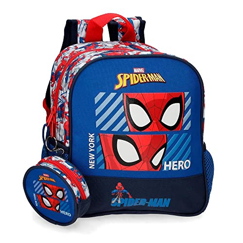 Marvel Spiderman Hero Rucksack, Kinderwagen, Blau, 23 x 25 x 10 cm, Polyester, 5,75 l von Marvel