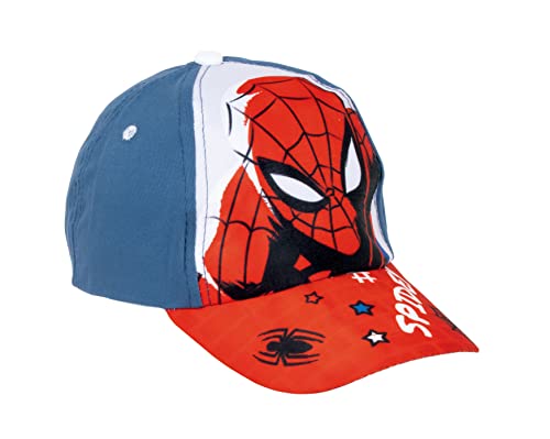 Marvel Spiderman Hut für Jungen, Baseball Kappe, Spidey-Design, Kinder-Sommermütze, Geschenk für Jungen, Verstellbare Hut | Blau von Marvel