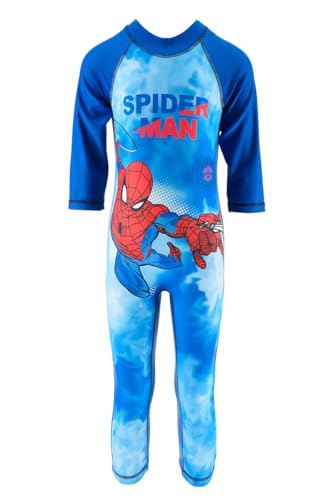 Marvel Spiderman Jungen Badeanzug, UV Schutz Badeanzug, Einteiliges Schwimmset, T-Shirt und Badehose, Größe 8 Jahre, Blau Marvel Spiderman Jungen Badeanzug, UV Schutz Badeanzug, Einteiliges Schwimmset, T-Shirt und Badehose, Größe 8 Jahre, Blau von Marvel