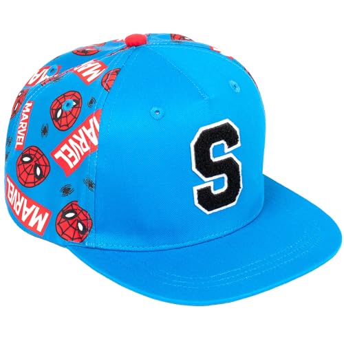 Marvel Spiderman Personalised Baseball Cap for Boys Embroidered Letter Adjustable Snapback Kids Hat 100% UV Protection Summer Holiday Cap Blue (DE/NL/SE/PL, Alphanumerisch, Einheitsgröße, Blau) von Marvel