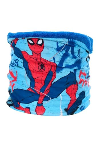 Marvel Spiderman Schal Kinder | Schlauchschal | Loop | Spidey Halstuch | gefüttert mit Fleece | Rot und Blau | Winter (Blau) von Marvel
