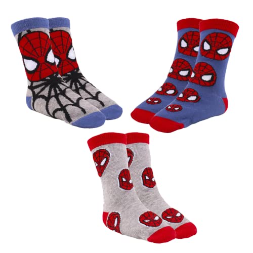 Marvel Spiderman Socken für Jungen, Spiderman Design, Geschenk für Jungen und Teenager, Größe EU 31/34 von Marvel