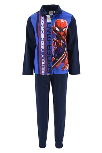 Marvel Spiderman Trainingsanzug für Jungen, Spiderman 2-Teiliges Set für Jungen, Blauer Sportanzug, Sweatshirt und Hose, Geschenk für Jungen | Größe 6 Jahre - Blau von Marvel